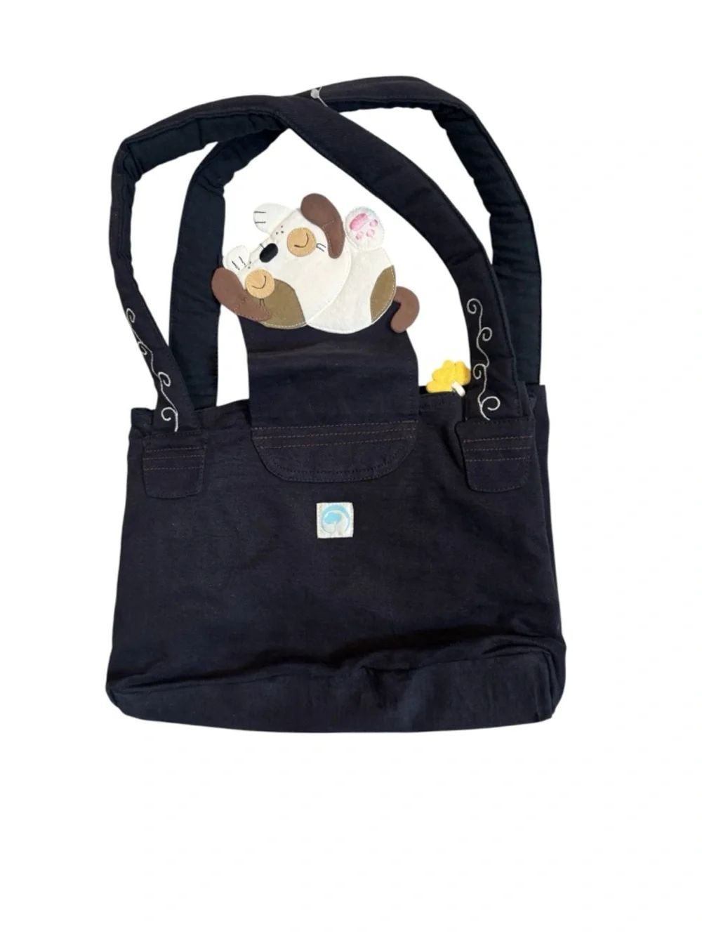 Denim Dog Purse Bag NWT Cute Black Crocodile Creek